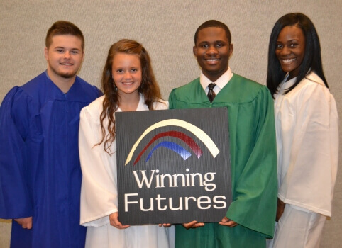 Student scholarship winners at the 19th Annual Winning Futures Award celebration.