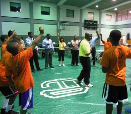 Students at the Greg Kelser Basketball Camp.